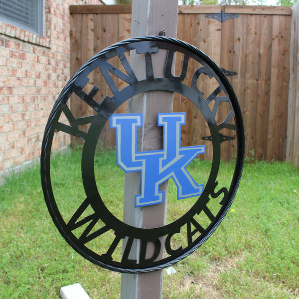 KENTUCKY WILDCATS CUSTOM METAL VINTAGE CRAFT SIGN WESTERN HOME DECOR HANDMADE