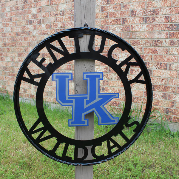 KENTUCKY WILDCATS CUSTOM METAL VINTAGE CRAFT SIGN WESTERN HOME DECOR HANDMADE