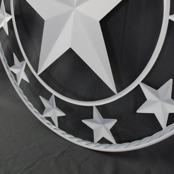 24" WELCOME USA FLAG BARN METAL FLAT STAR 2D FLAT PLAIN RED WHITE BLUE WESTER HOME DECOR HANDMADE NEW #EH12311