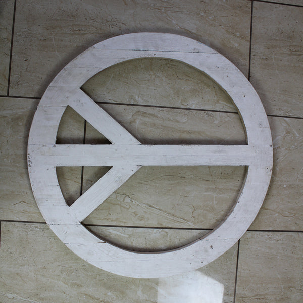 24" WHITE PEACE SIGN WOOD SIGN WALL ART DECOR WESTERN HOME DECOR HANDMADE #EH12853