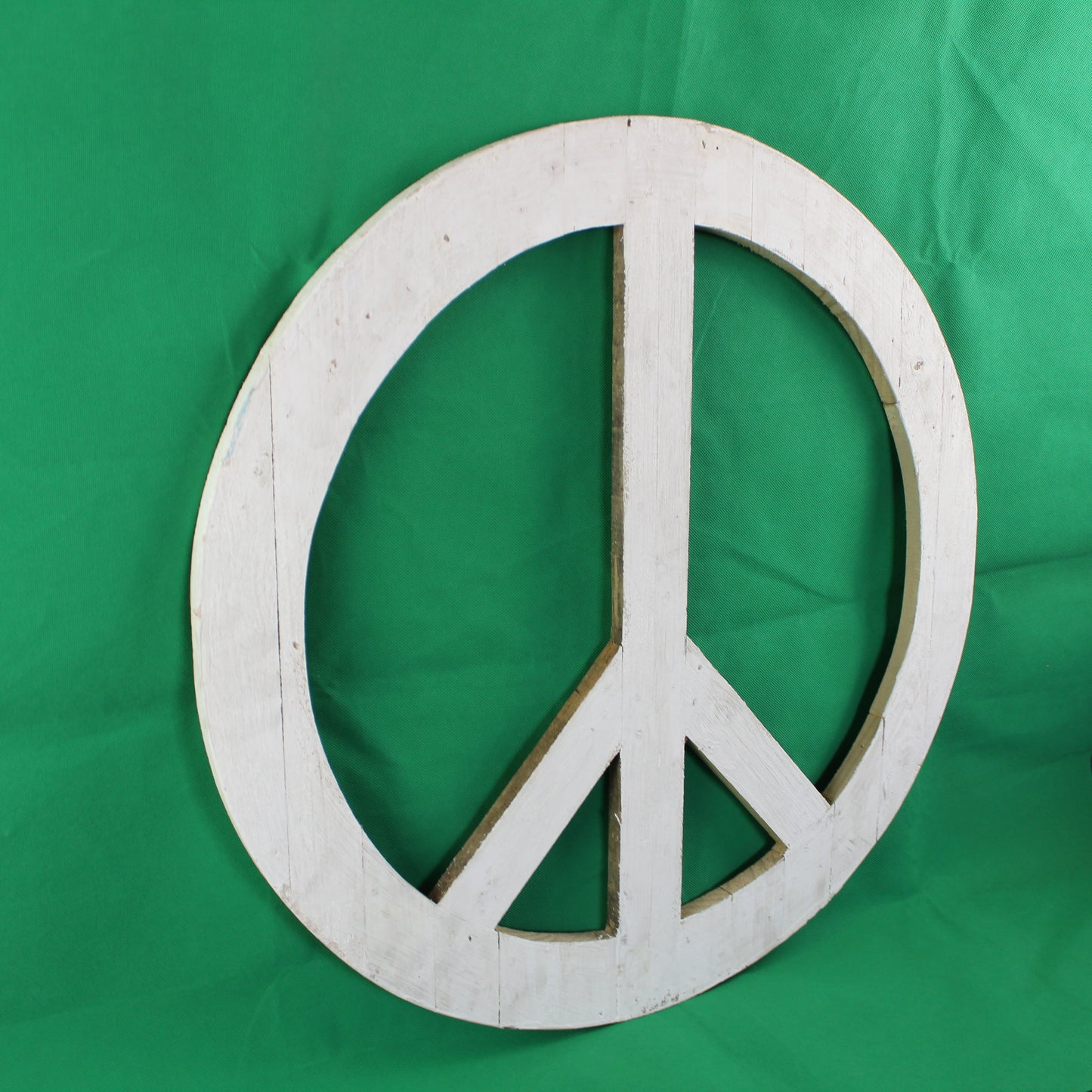 24" WHITE PEACE SIGN WOOD SIGN WALL ART DECOR WESTERN HOME DECOR HANDMADE #EH12853