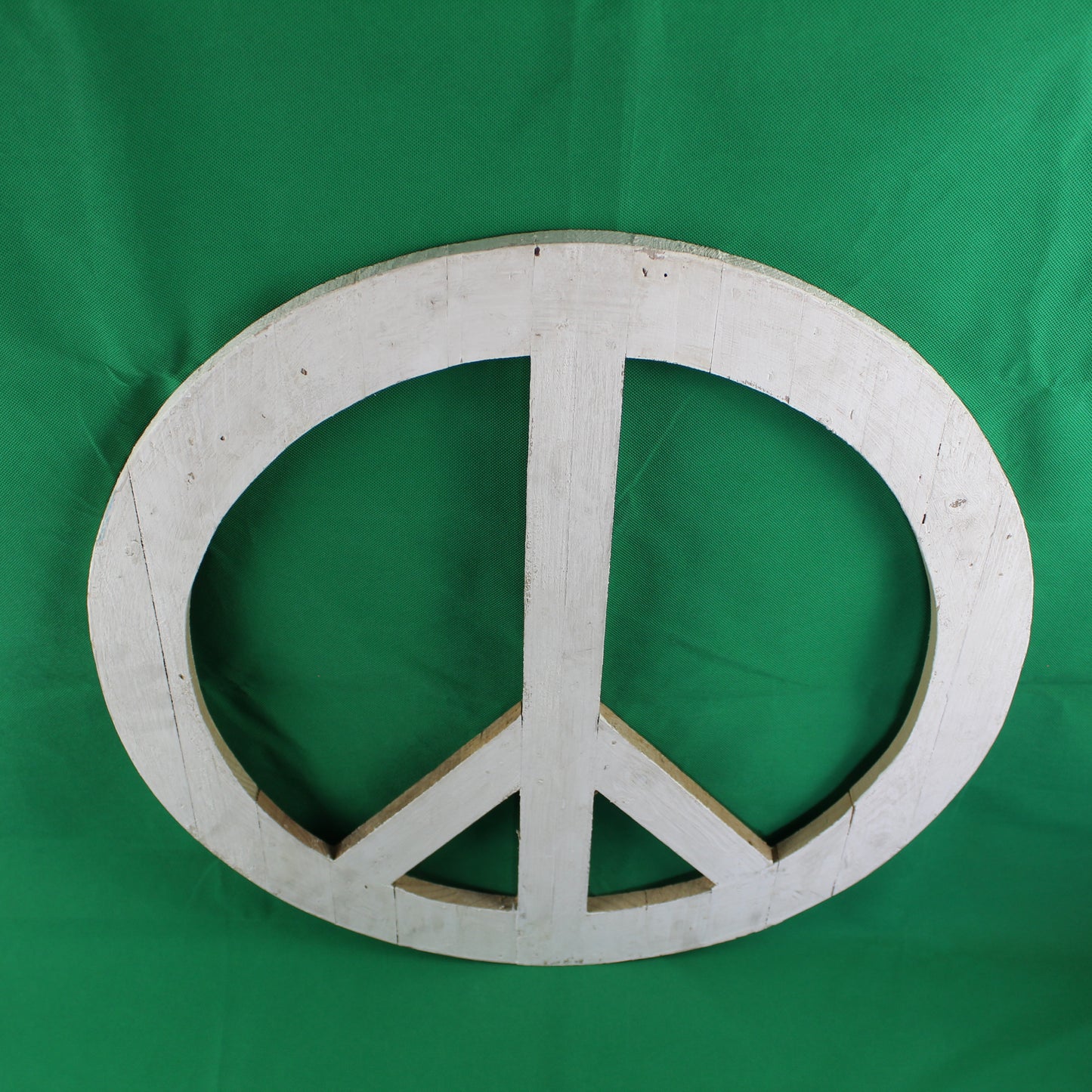 24" WHITE PEACE SIGN WOOD SIGN WALL ART DECOR WESTERN HOME DECOR HANDMADE #EH12853