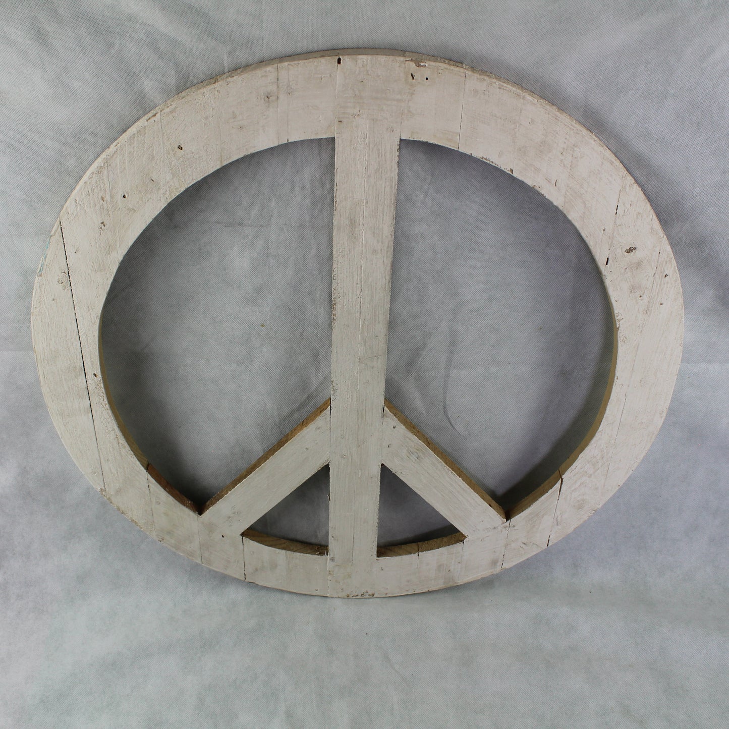 24" WHITE PEACE SIGN WOOD SIGN WALL ART DECOR WESTERN HOME DECOR HANDMADE #EH12853