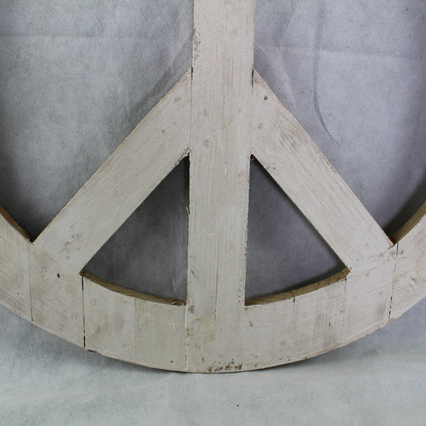 24" WHITE PEACE SIGN WOOD SIGN WALL ART DECOR WESTERN HOME DECOR HANDMADE #EH12853