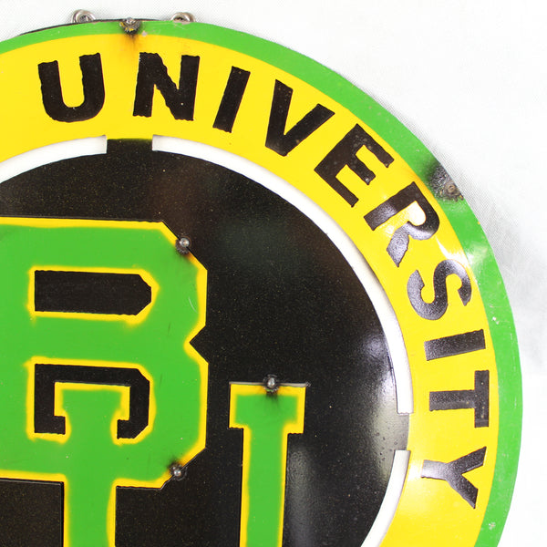 23" BAYLOR BEARS DISC CUSTOM METAL VINTAGE CRAFT SIGN TEAM ART WESTERN HOME DECOR HANDMADE