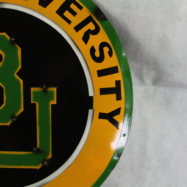 23" BAYLOR BEARS DISC CUSTOM METAL VINTAGE CRAFT SIGN TEAM ART WESTERN HOME DECOR HANDMADE