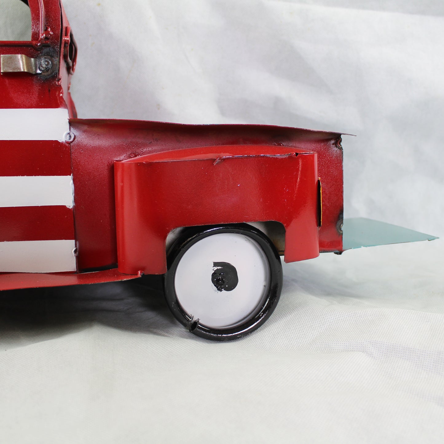 USA FLAG TRUCK 24" PICKUP PATRIOTIC TRUCK RED WHITE TAIL DOWN METAL GARDEN ART FIGURINE WESTERN HOME DECOR HANDMADE #EH12855