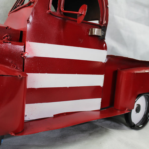 USA FLAG TRUCK 24" PICKUP PATRIOTIC TRUCK RED WHITE TAIL DOWN METAL GARDEN ART FIGURINE WESTERN HOME DECOR HANDMADE #EH12855