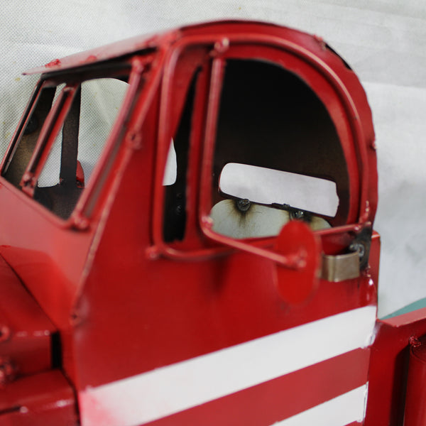 USA FLAG TRUCK 24" PICKUP PATRIOTIC TRUCK RED WHITE TAIL DOWN METAL GARDEN ART FIGURINE WESTERN HOME DECOR HANDMADE #EH12855