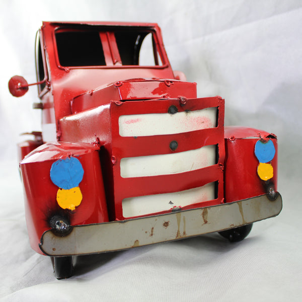 USA FLAG TRUCK 24" PICKUP PATRIOTIC TRUCK RED WHITE TAIL DOWN METAL GARDEN ART FIGURINE WESTERN HOME DECOR HANDMADE #EH12855