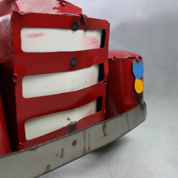 USA FLAG TRUCK 24" PICKUP PATRIOTIC TRUCK RED WHITE TAIL DOWN METAL GARDEN ART FIGURINE WESTERN HOME DECOR HANDMADE #EH12855