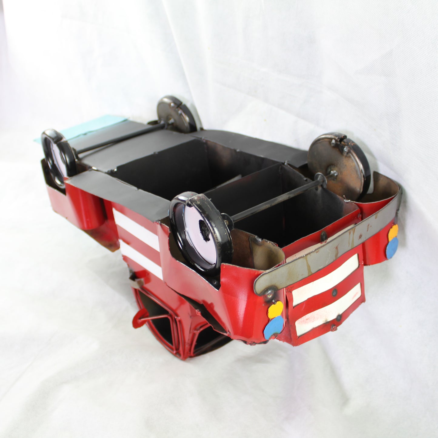 USA FLAG TRUCK 24" PICKUP PATRIOTIC TRUCK RED WHITE TAIL DOWN METAL GARDEN ART FIGURINE WESTERN HOME DECOR HANDMADE #EH12855