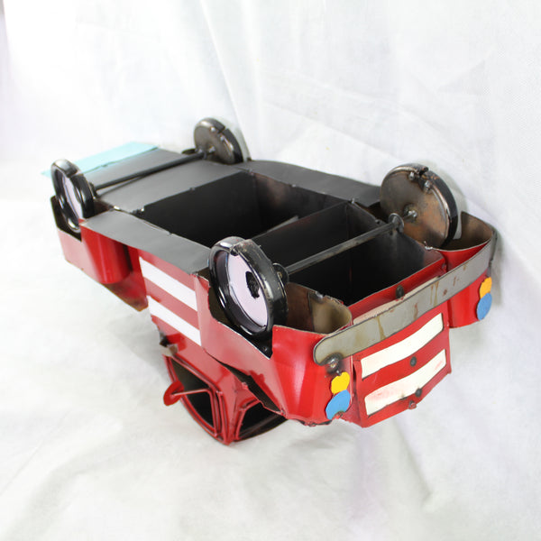 USA FLAG TRUCK 24" PICKUP PATRIOTIC TRUCK RED WHITE TAIL DOWN METAL GARDEN ART FIGURINE WESTERN HOME DECOR HANDMADE #EH12855