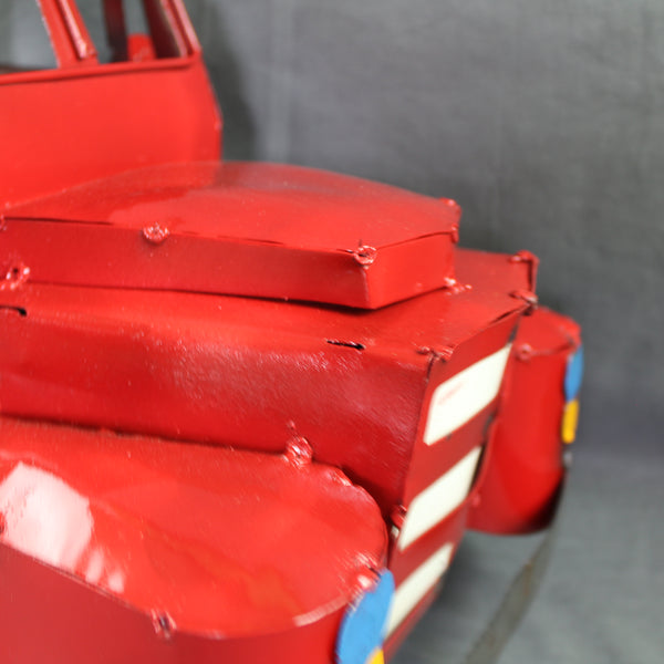 USA FLAG TRUCK 24" PICKUP PATRIOTIC TRUCK RED WHITE TAIL DOWN METAL GARDEN ART FIGURINE WESTERN HOME DECOR HANDMADE #EH12855