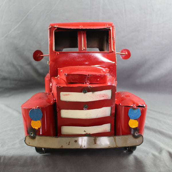 USA FLAG TRUCK 24" PICKUP PATRIOTIC TRUCK RED WHITE TAIL DOWN METAL GARDEN ART FIGURINE WESTERN HOME DECOR HANDMADE #EH12855
