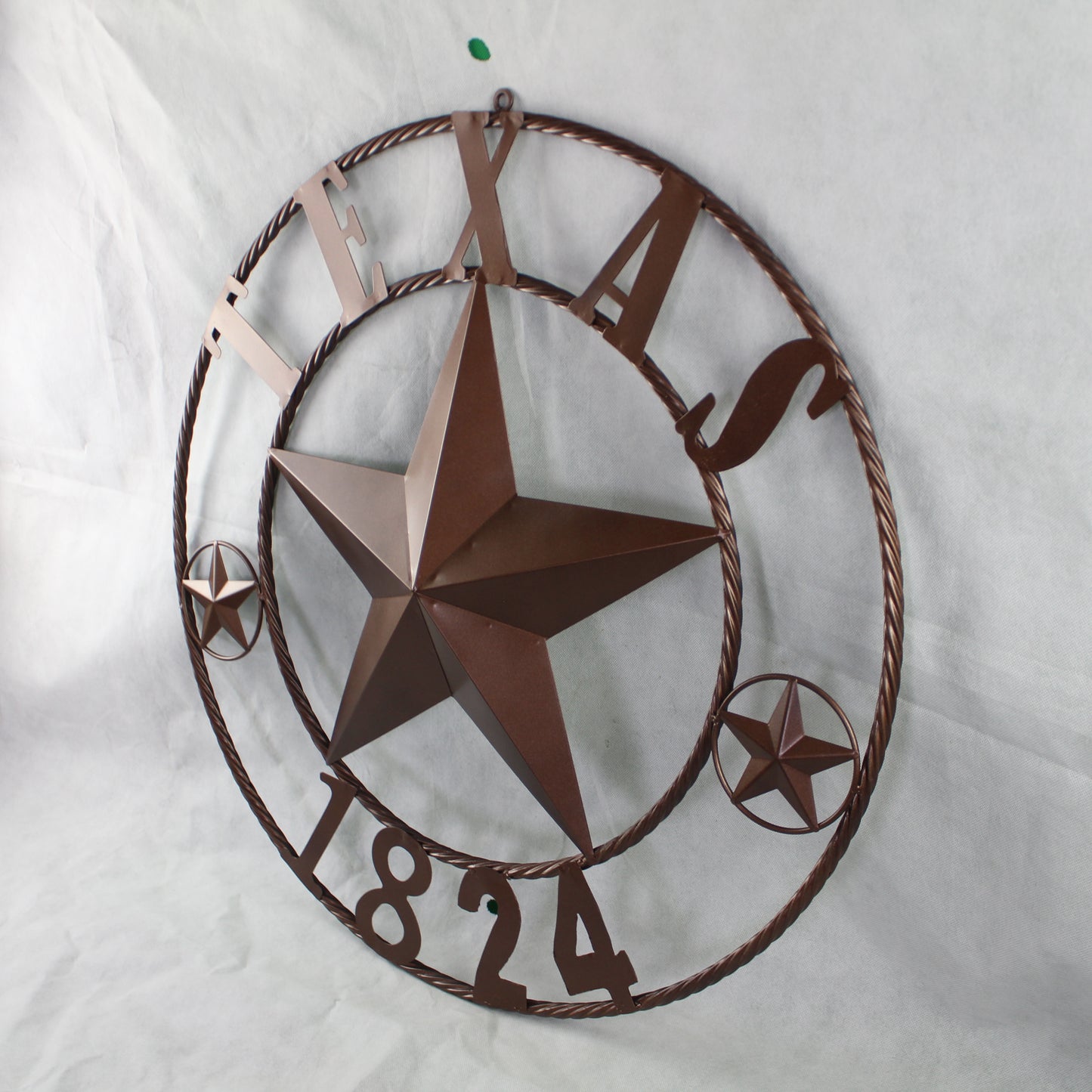 TEXAS 1824 STYLE YOUR CUSTOM NAME STAR METAL BARN STAR ROPE RING RUSTIC BRONZE WESTERN HOME DECOR NEW HANDMADE 24",32",36",40",50"