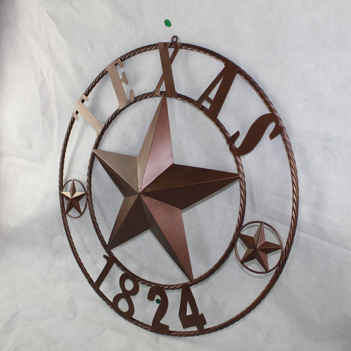 TEXAS 1824 STYLE YOUR CUSTOM NAME STAR METAL BARN STAR ROPE RING RUSTIC BRONZE WESTERN HOME DECOR NEW HANDMADE 24",32",36",40",50"