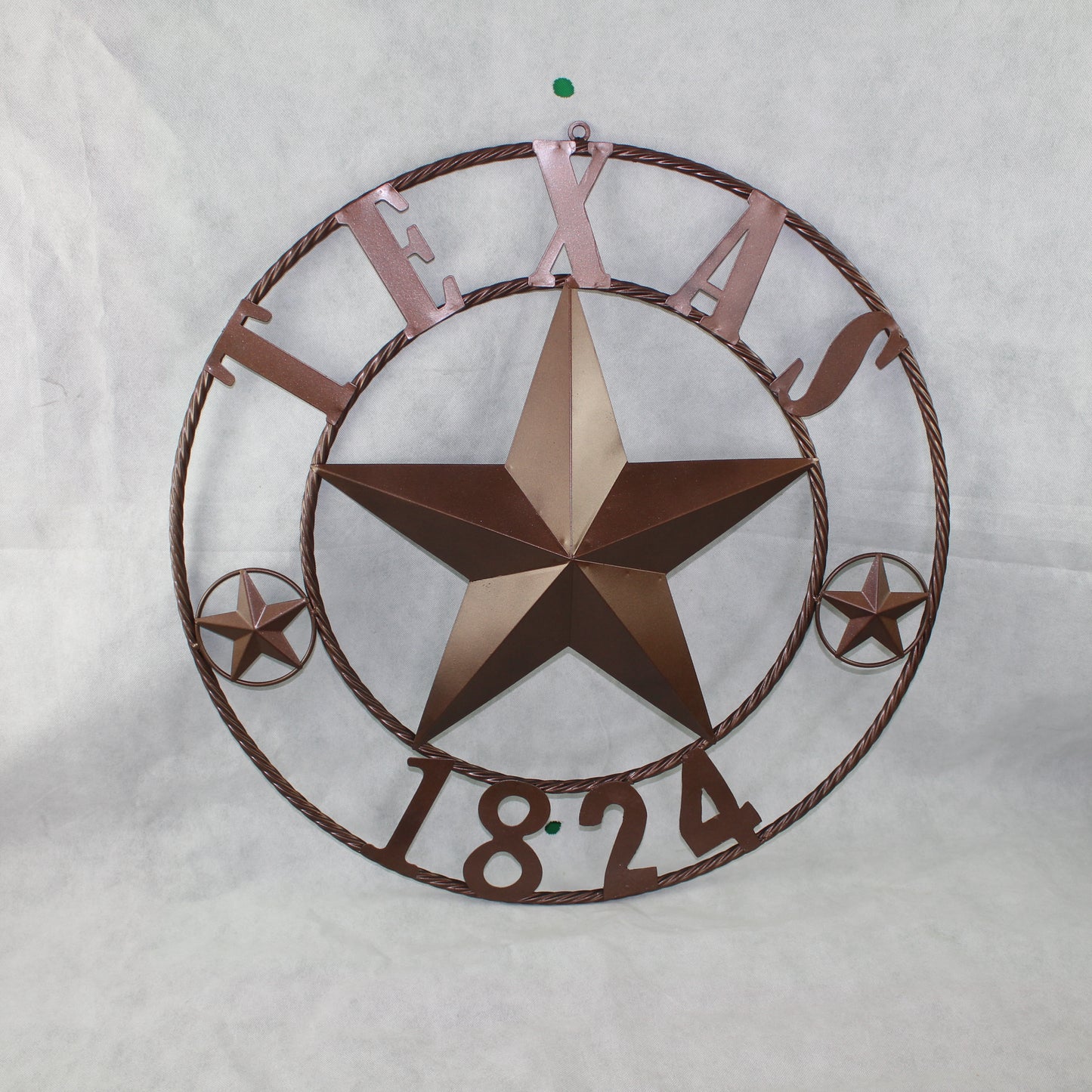 TEXAS 1824 STYLE YOUR CUSTOM NAME STAR METAL BARN STAR ROPE RING RUSTIC BRONZE WESTERN HOME DECOR NEW HANDMADE 24",32",36",40",50"