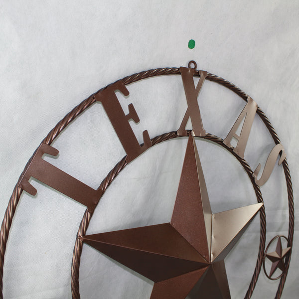 TEXAS 1824 STYLE YOUR CUSTOM NAME STAR METAL BARN STAR ROPE RING RUSTIC BRONZE WESTERN HOME DECOR NEW HANDMADE 24",32",36",40",50"