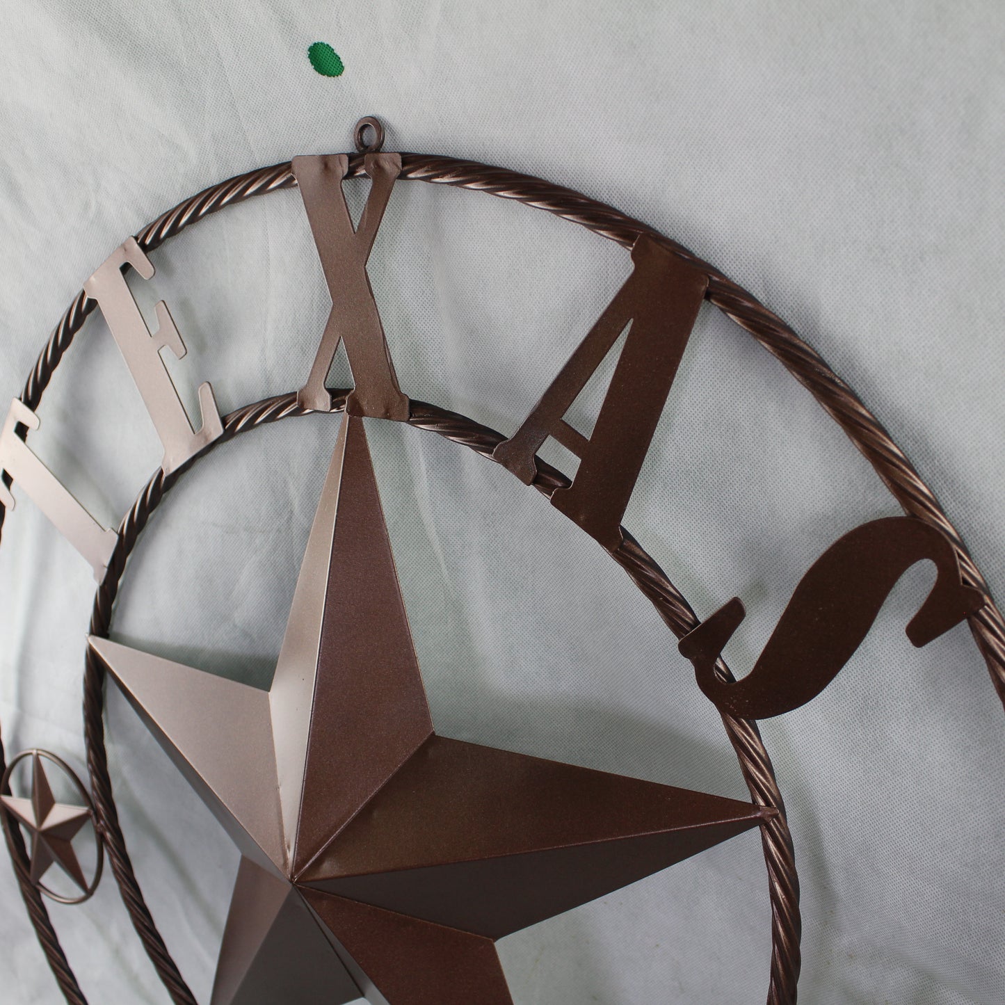 TEXAS 1824 STYLE YOUR CUSTOM NAME STAR METAL BARN STAR ROPE RING RUSTIC BRONZE WESTERN HOME DECOR NEW HANDMADE 24",32",36",40",50"