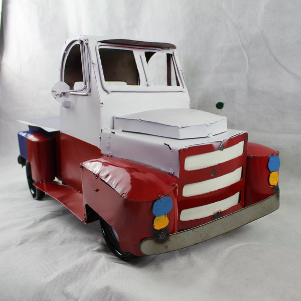 TEXAS FLAG TRUCK 20" PICKUP PATRIOTIC TRUCK RED WHITE BLUE METAL VINTAGE GARDEN ART FIGURINE WESTERN HOME DECOR HANDMADE #EH12866