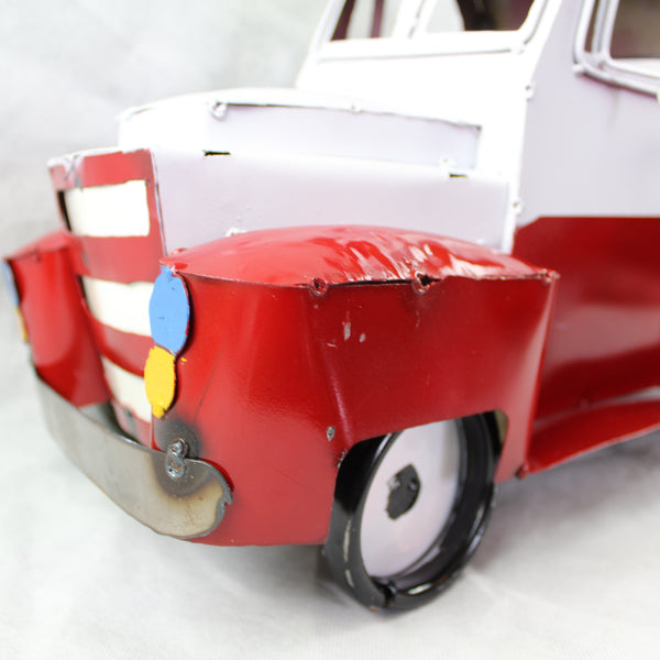 TEXAS FLAG TRUCK 20" PICKUP PATRIOTIC TRUCK RED WHITE BLUE METAL VINTAGE GARDEN ART FIGURINE WESTERN HOME DECOR HANDMADE #EH12866