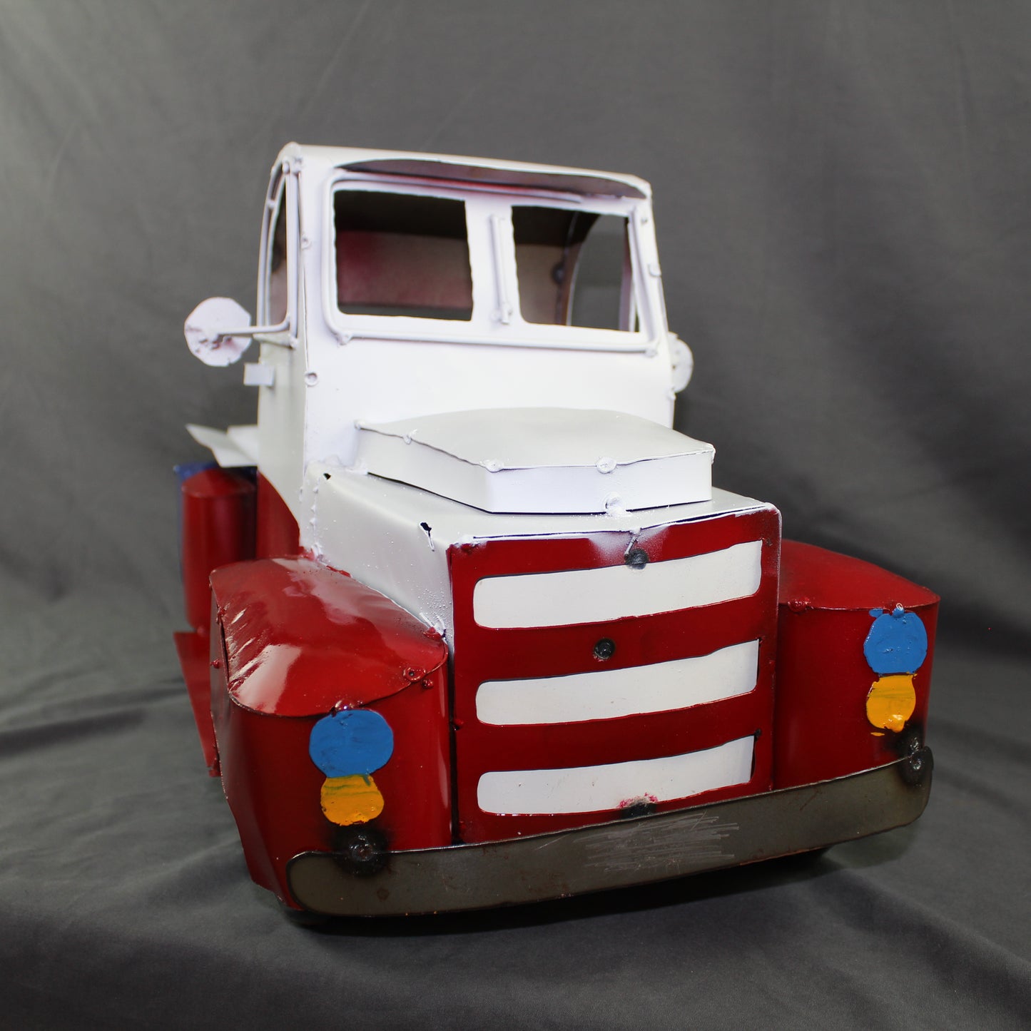 TEXAS FLAG TRUCK 20" PICKUP PATRIOTIC TRUCK RED WHITE BLUE METAL VINTAGE GARDEN ART FIGURINE WESTERN HOME DECOR HANDMADE #EH12866