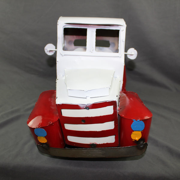 TEXAS FLAG TRUCK 20" PICKUP PATRIOTIC TRUCK RED WHITE BLUE METAL VINTAGE GARDEN ART FIGURINE WESTERN HOME DECOR HANDMADE #EH12866