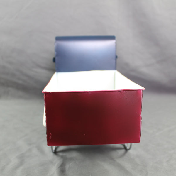 USA FLAG TRUCK 18" PICKUP TRUCK METAL ART FIGURINE VINTAGE WESTERN HOME DECOR HANDMADE  #EH12864