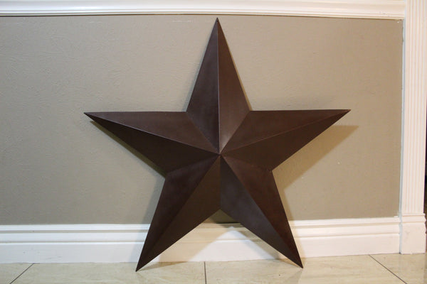 RUSTIC BROWN BARN STAR 5 POINT METAL STAR OF DAVID WESTERN HOME DECOR HANDMADE NEW 12",24",36" #EH12779