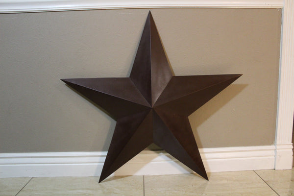 RUSTIC BROWN BARN STAR 5 POINT METAL STAR OF DAVID WESTERN HOME DECOR HANDMADE NEW 12",24",36" #EH12779