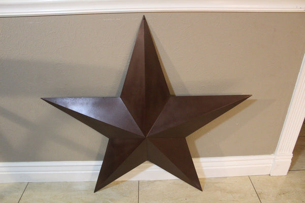 RUSTIC BROWN BARN STAR 5 POINT METAL STAR OF DAVID WESTERN HOME DECOR HANDMADE NEW 12",24",36" #EH12779