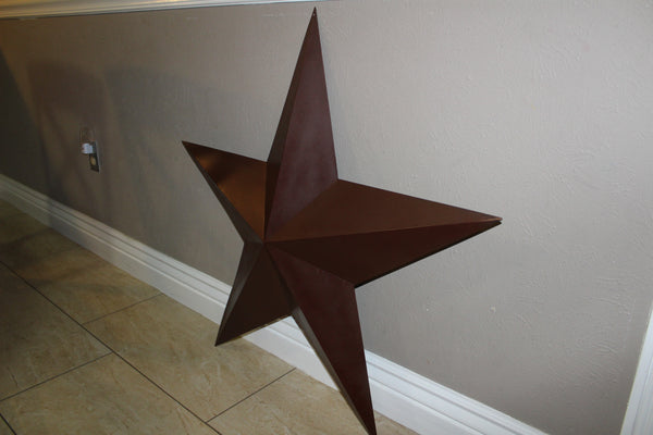 RUSTIC BROWN BARN STAR 5 POINT METAL STAR OF DAVID WESTERN HOME DECOR HANDMADE NEW 12",24",36" #EH12779