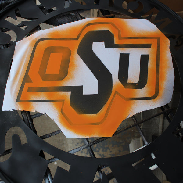 12" OSU OKLAHOMA STATE COWBOYS CUSTOM METAL VINTAGE CRAFT SIGN WESTERN HOME DECOR HANDMADE