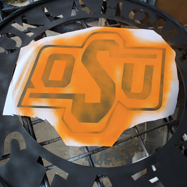 12" OSU OKLAHOMA STATE COWBOYS CUSTOM METAL VINTAGE CRAFT SIGN WESTERN HOME DECOR HANDMADE