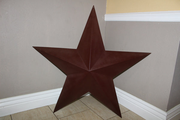 RUSTIC BROWN BARN STAR 5 POINT METAL STAR OF DAVID WESTERN HOME DECOR HANDMADE NEW 12",24",36" #EH12779