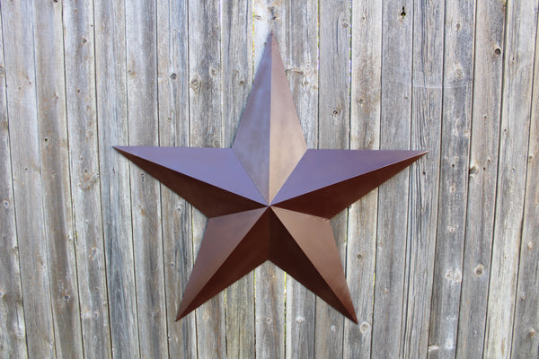 RUSTIC BROWN BARN STAR 5 POINT METAL STAR OF DAVID WESTERN HOME DECOR HANDMADE NEW 12",24",36" #EH12779