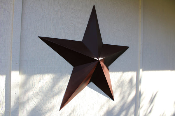 RUSTIC BROWN BARN STAR 5 POINT METAL STAR OF DAVID WESTERN HOME DECOR HANDMADE NEW 12",24",36" #EH12779