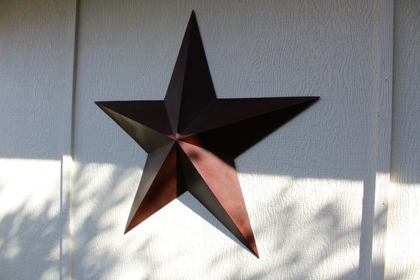 RUSTIC BROWN BARN STAR 5 POINT METAL STAR OF DAVID WESTERN HOME DECOR HANDMADE NEW 12",24",36" #EH12779