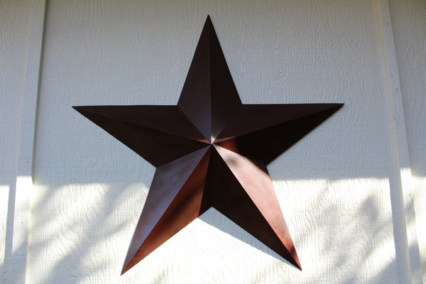 RUSTIC BROWN BARN STAR 5 POINT METAL STAR OF DAVID WESTERN HOME DECOR HANDMADE NEW 12",24",36" #EH12779