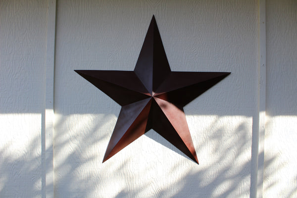 RUSTIC BROWN BARN STAR 5 POINT METAL STAR OF DAVID WESTERN HOME DECOR HANDMADE NEW 12",24",36" #EH12779