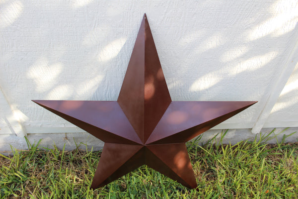 RUSTIC BROWN BARN STAR 5 POINT METAL STAR OF DAVID WESTERN HOME DECOR HANDMADE NEW 12",24",36" #EH12779