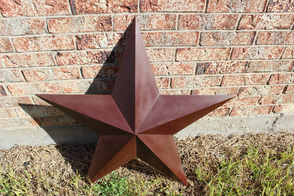 RUSTIC BROWN BARN STAR 5 POINT METAL STAR OF DAVID WESTERN HOME DECOR HANDMADE NEW 12",24",36" #EH12779