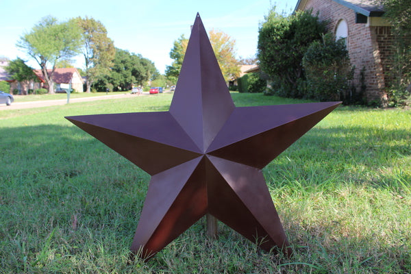 RUSTIC BROWN BARN STAR 5 POINT METAL STAR OF DAVID WESTERN HOME DECOR HANDMADE NEW 12",24",36" #EH12779