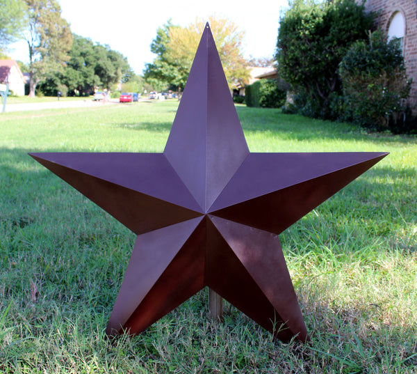 RUSTIC BROWN BARN STAR 5 POINT METAL STAR OF DAVID WESTERN HOME DECOR HANDMADE NEW 12",24",36" #EH12779