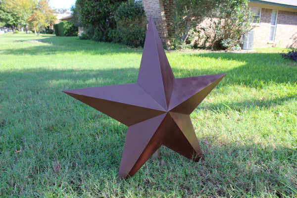 RUSTIC BROWN BARN STAR 5 POINT METAL STAR OF DAVID WESTERN HOME DECOR HANDMADE NEW 12",24",36" #EH12779
