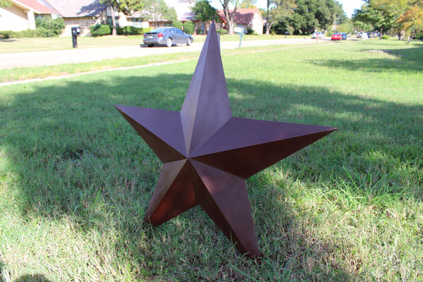 RUSTIC BROWN BARN STAR 5 POINT METAL STAR OF DAVID WESTERN HOME DECOR HANDMADE NEW 12",24",36" #EH12779