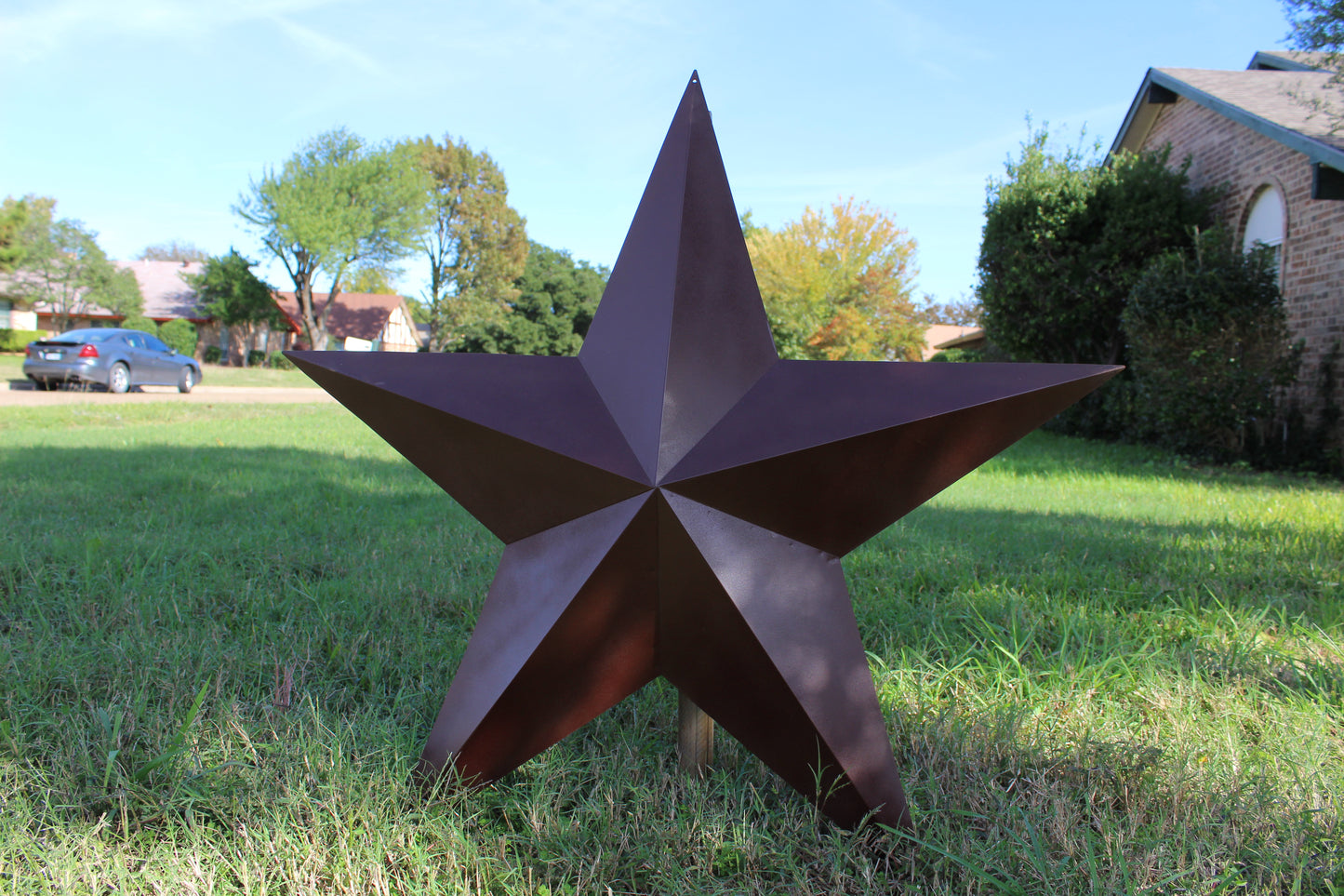 RUSTIC BROWN BARN STAR 5 POINT METAL STAR OF DAVID WESTERN HOME DECOR HANDMADE NEW 12",24",36" #EH12779