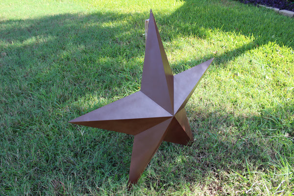 RUSTIC BROWN BARN STAR 5 POINT METAL STAR OF DAVID WESTERN HOME DECOR HANDMADE NEW 12",24",36" #EH12779