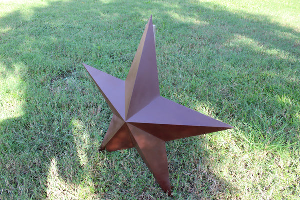 RUSTIC BROWN BARN STAR 5 POINT METAL STAR OF DAVID WESTERN HOME DECOR HANDMADE NEW 12",24",36" #EH12779